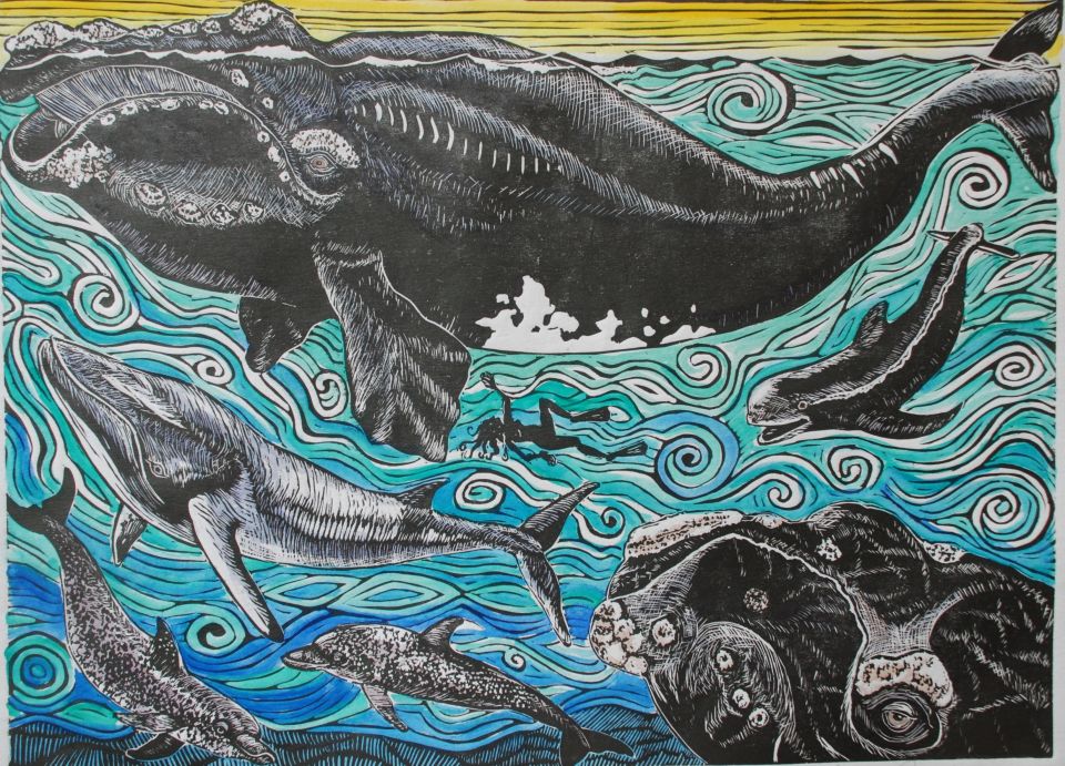 whale wall art