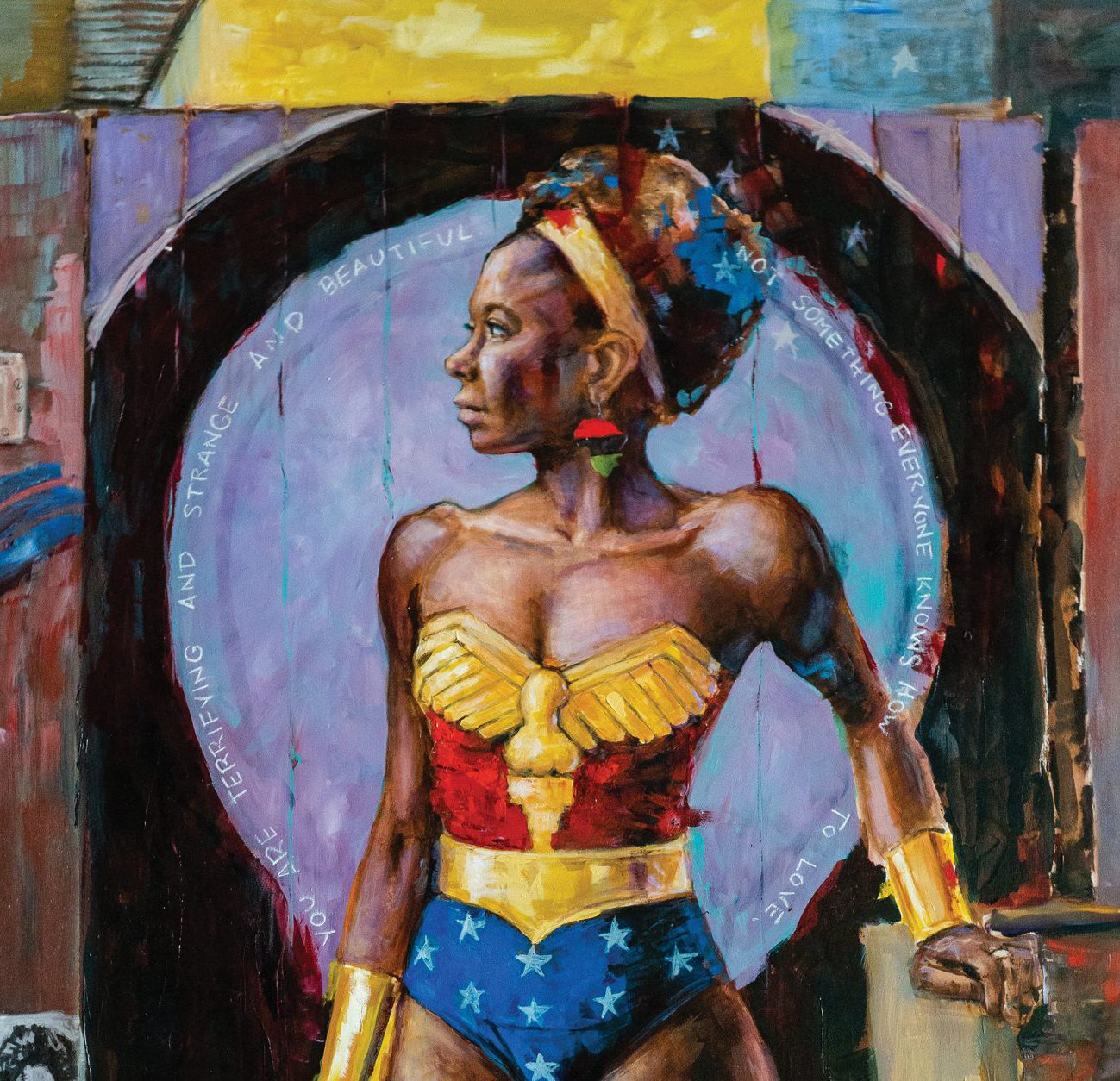 Painting of Wonder Woman by Matthew Bennett